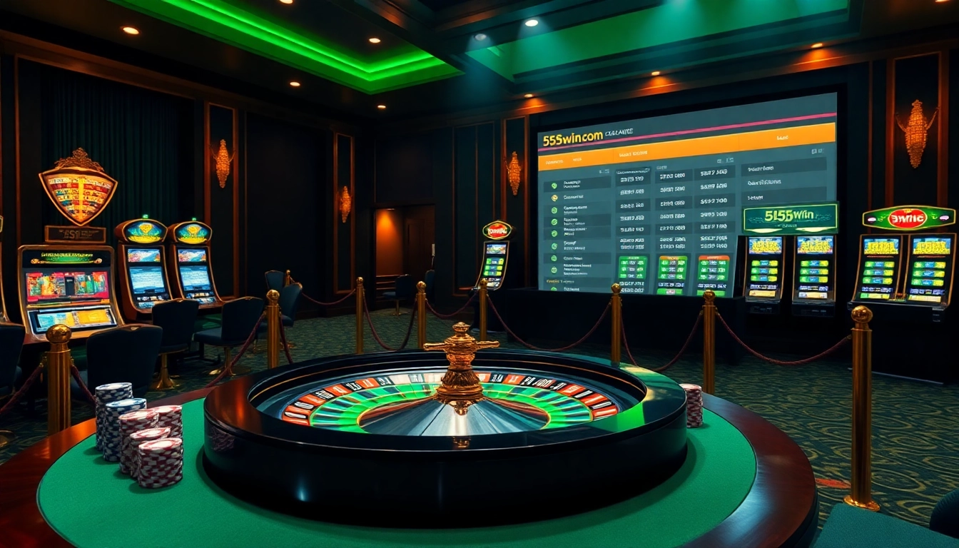 Experience thrilling gameplay at 555win com with vibrant casino tables and digital betting interfaces.