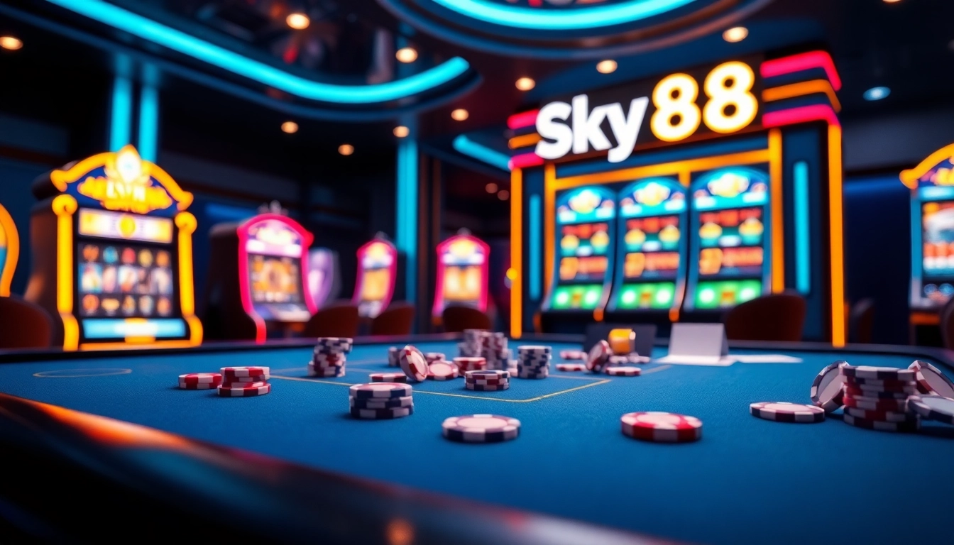 Engage in thrilling Sky88 bóng đá betting action with a dynamic online casino interface.