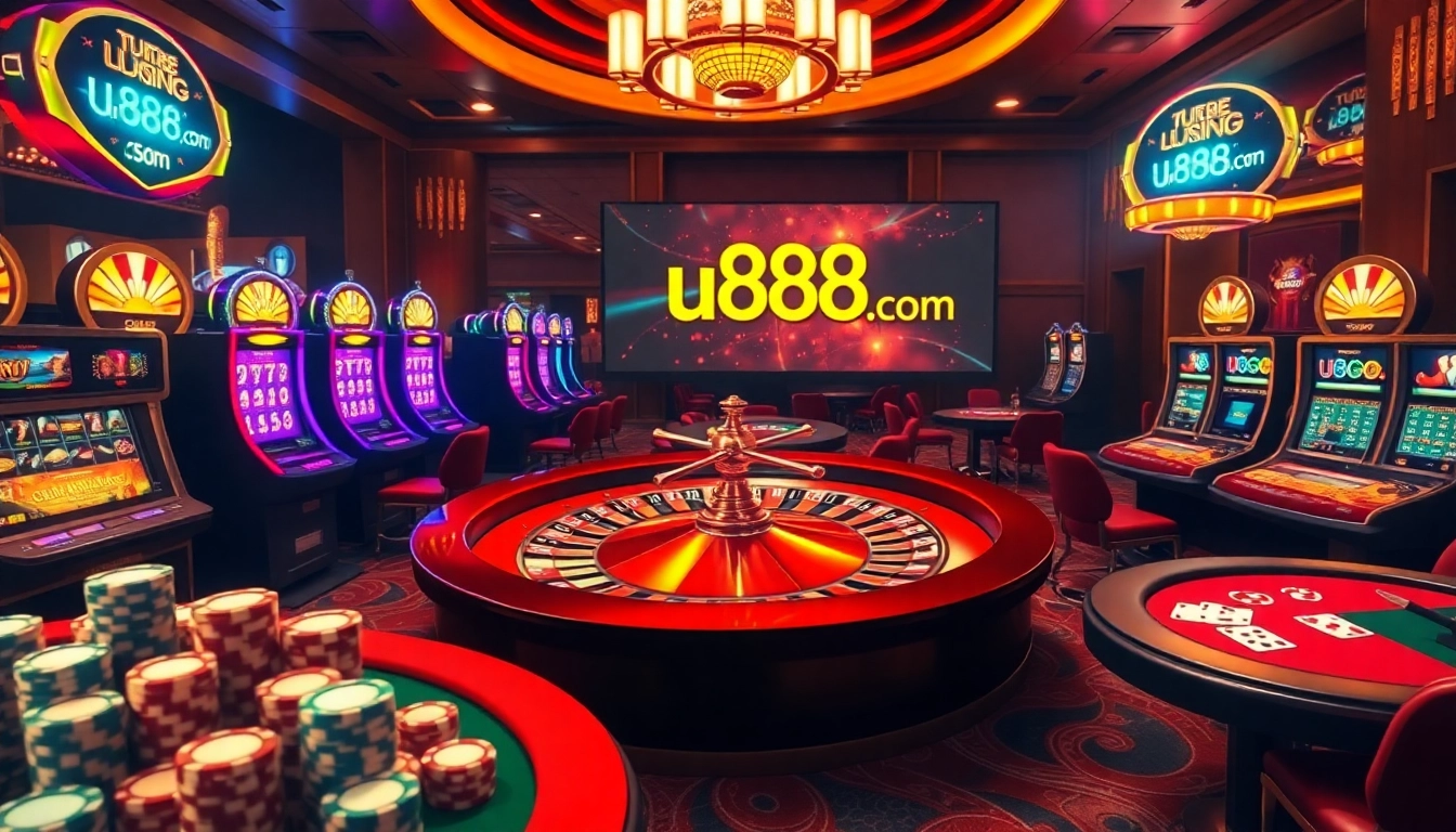 Experience the thrill at u888 com with vibrant casino games and elegant roulette tables.