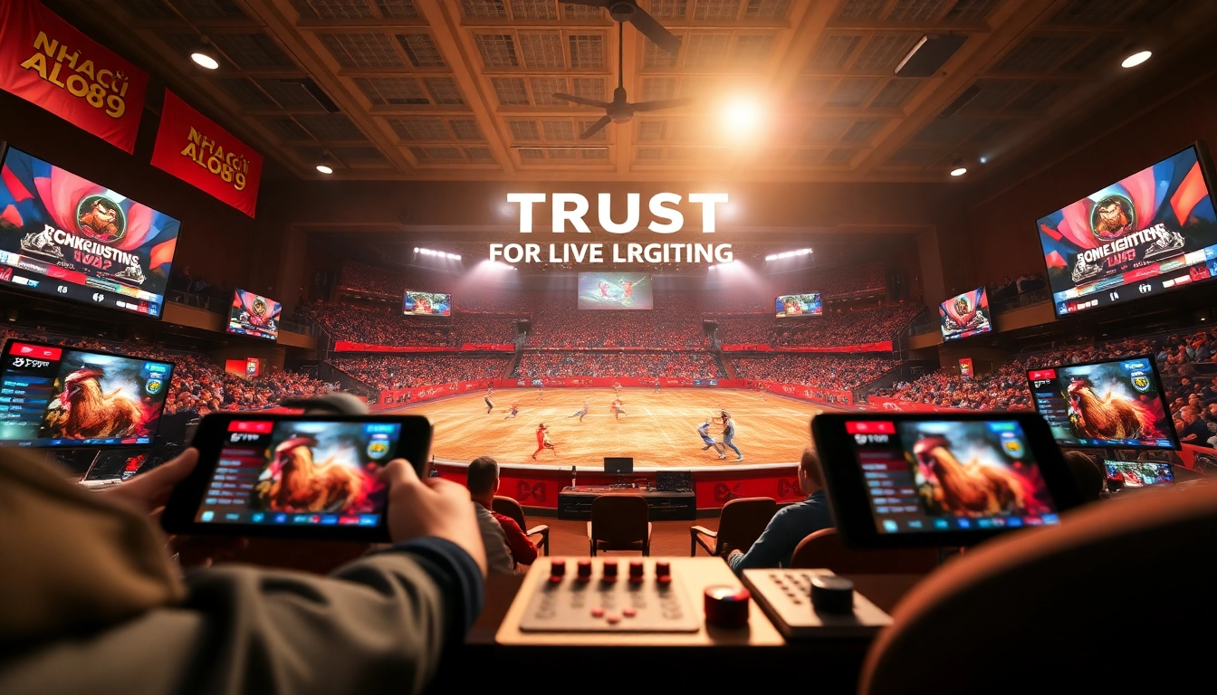 Engaging online gaming platform showcasing Nhà Cái Alo789 with live cockfighting action.